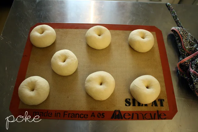 bagels, poked