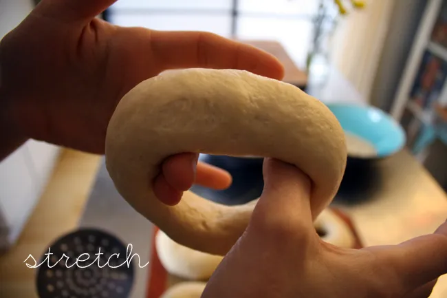 bagels, hand-stretched