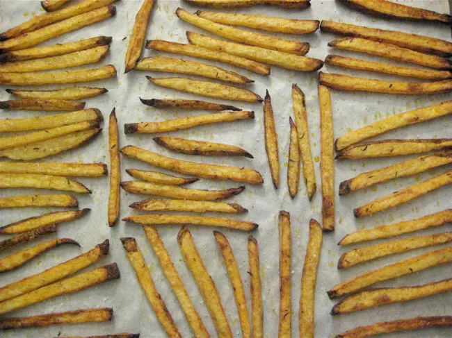 fries just out of the oven