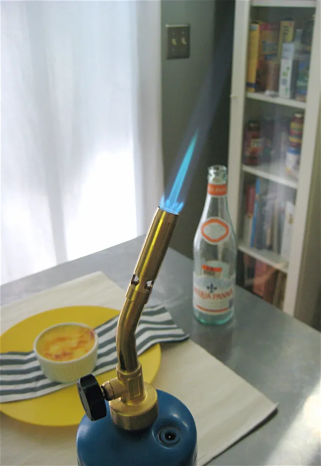 creme brulee torch (from the hardware store)